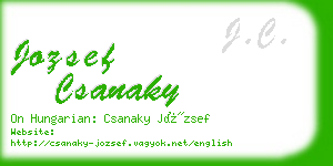 jozsef csanaky business card